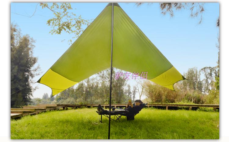 Tán lều bãi biển cắm trại tán pergola ngoài trời lớn gấp ban công mưa mái hiên ánh sáng di động - Lều / mái hiên / phụ kiện lều leu cam trai
