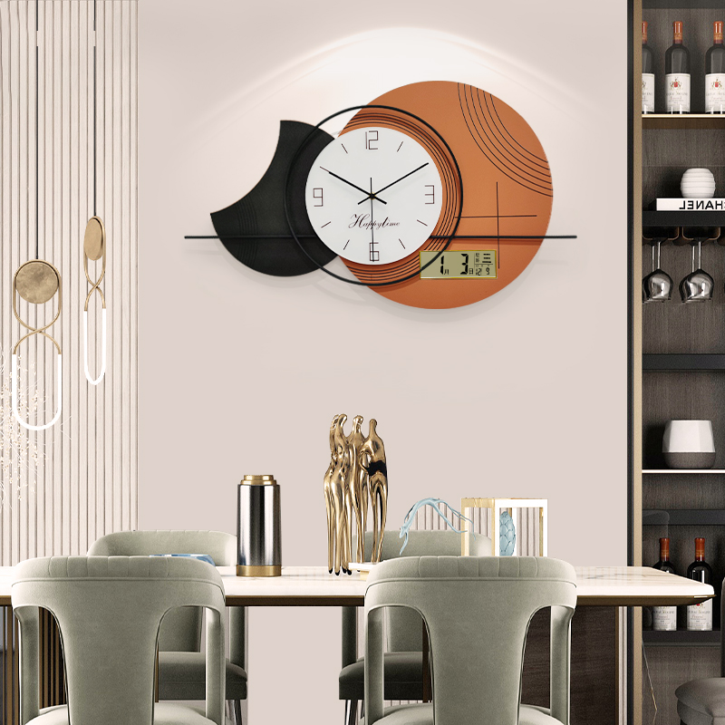 Net red light extravagant hanging bell minimalist modern living room idea muted and watch fashion home atmosphere decoration hanging wall clock