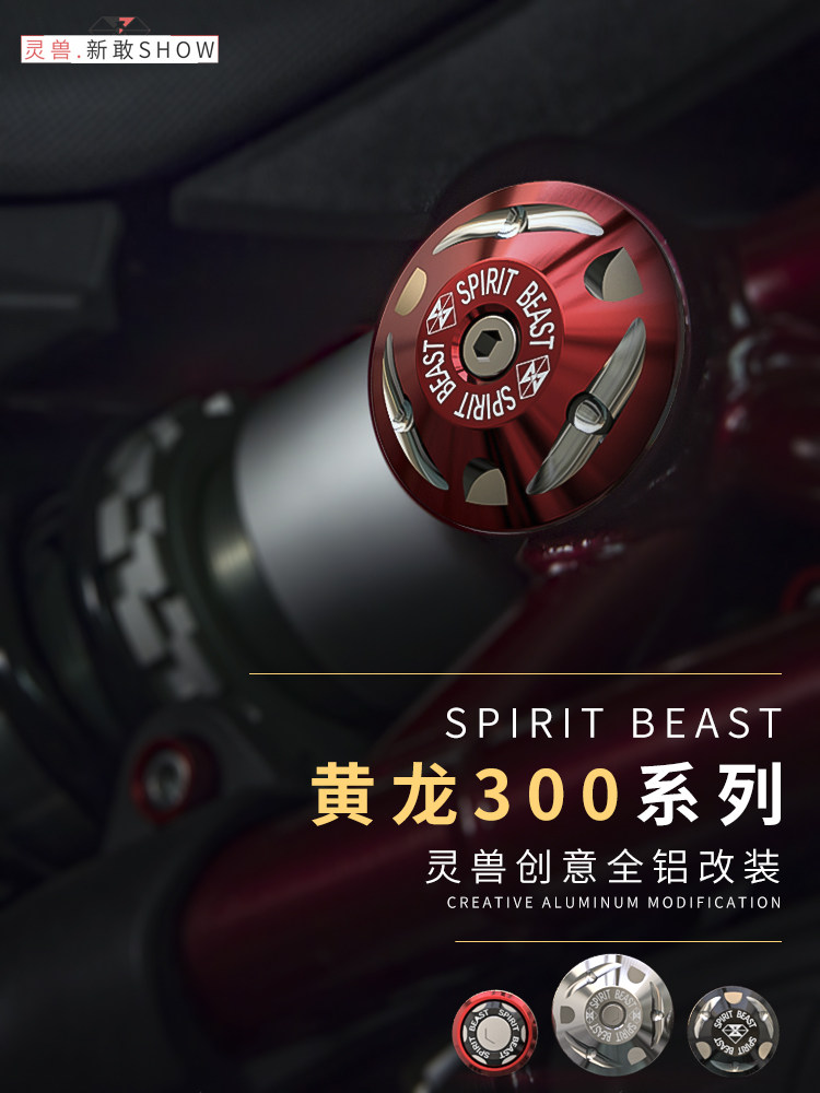 Yellow dragon 300 body decoration screw cap retrofit rear shock cover frame cover guard bar body screw protection cover