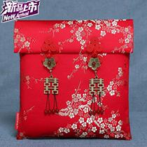 Brocade fabric dowry cai li qian bag to reword your statement wedding supplies 30005 million 200000 yuan engagement li li is red envelope