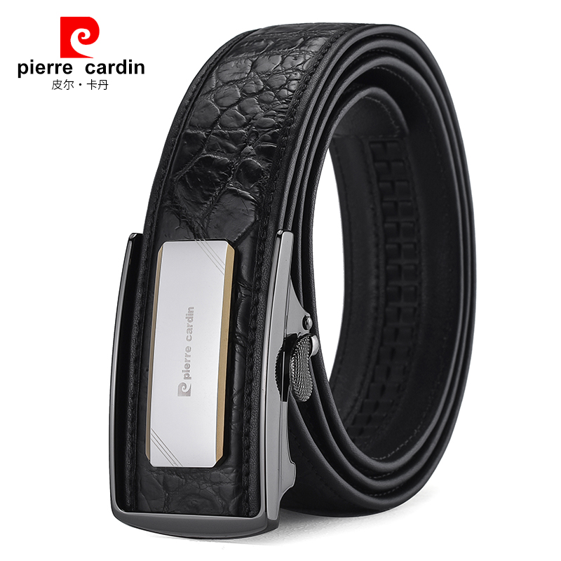 Pilkardin Crocodile Leather True Belt Men Automatic Close Belt Youth Fashion Pants Belt