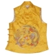 Mùa xuân và mùa thu phong cách Trung Quốc ngành công nghiệp nặng thêu hoa ngắn khóa đĩa satin ngắn không tay Tang phù hợp với áo ghi lê áo khoác ghi lê áo khoác của phụ nữ - Áo vest