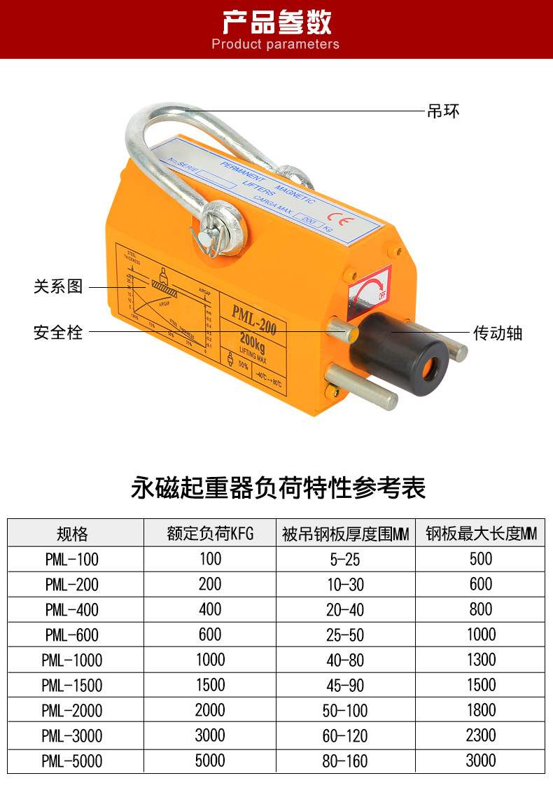 Nâng nam châm vĩnh cửu 1 tấn treo từ tính vĩnh viễn nam châm chuck nam châm nâng điện từ hút cốc - Dụng cụ thủy lực / nâng