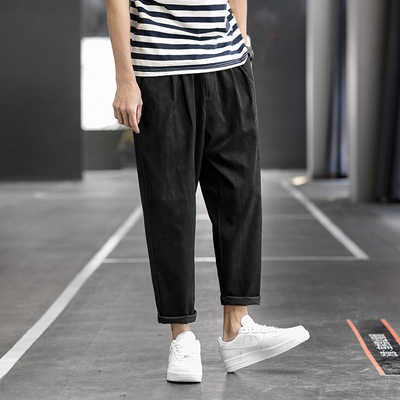 秋季港风百搭休闲裤宽松哈伦裤