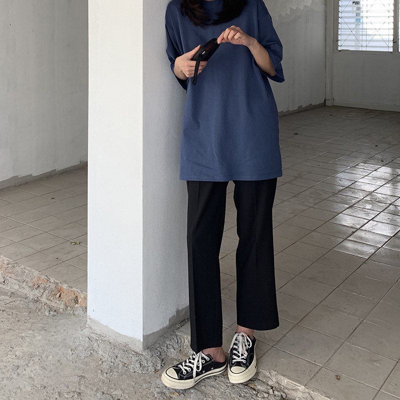 Pregnant Woman Broadlegged Pants Spring Autumn Slim Fit Black Western Pants Loose Pituality 90% Pants Casual Workwear Pants Spring Autumn Clothing