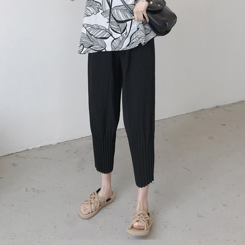 Pregnant Woman Broadlegged Pants Summer Slim Fit Pants Outside Wearing Casual Fashion Summer Clothing Snowspinning 90% Harun Pants Boom