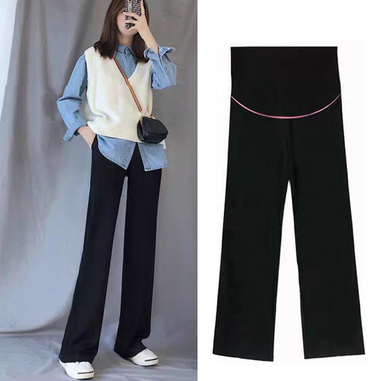 Pregnant woman pants summer thin straight drum pants Chauly outside wearing fashion wide-legged pants spring and summer loose large size casual drag underpants