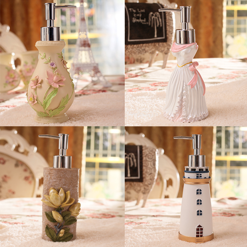 Eurobathrooms Creative hand sanitizer bottles pressed ceramic resin bath lotion bottles Handwashing liquid Bottling bottles