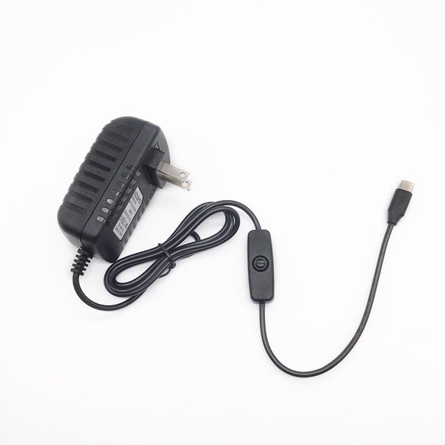 Suitable for Raspberry Pi 3 Generation 3B and 4 Generation 4B Micro USB Type-C 5V3A Power Adapter Us Standard Uk Standard