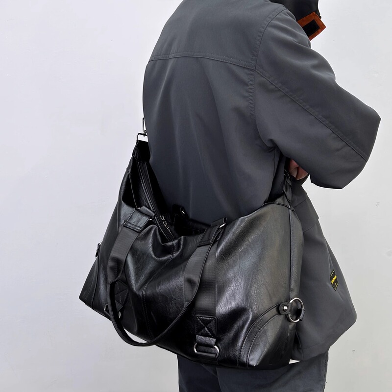 French Mlcanl Kons Crossbody Bag Trendy Brand Handbag Soft Leather Sports Fitness Bag Shoulder Bag Men's Bag Student