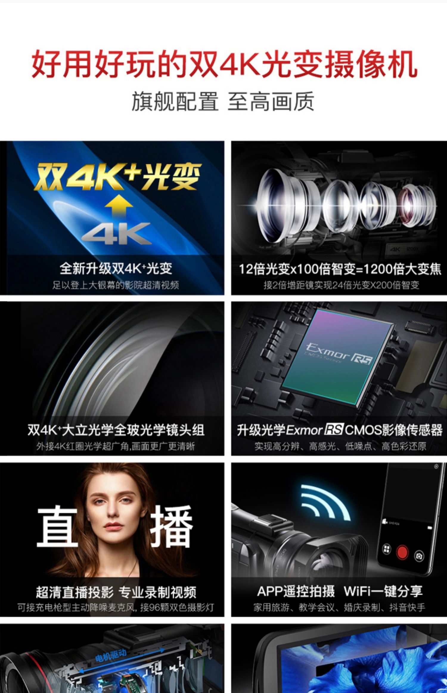 Máy ảnh Ouda AC5 HD 4K Đài Loan kỹ thuật số DV siêu chất lượng chuyên nghiệp một máy kết nối ngoài 24 lần zoom quang 200 lần zoom kỹ thuật số kép tăng cường 5 trục chống rung máy hàng đầu - Máy quay video kỹ thuật số máy quay phim cầm tay panasonic