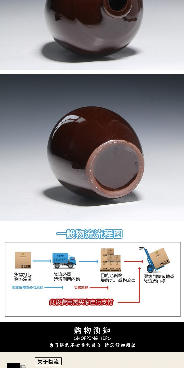 Nhà máy trực tiếp Yi chai rượu vang chai 2 kg rượu vang đỏ men lưu trữ rượu vang rượu vang gốm jar rượu rượu giá đỡ rượu vang