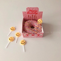 Korea ins loveisgiving Smiley candle smile birthday party decoration happy cute candle