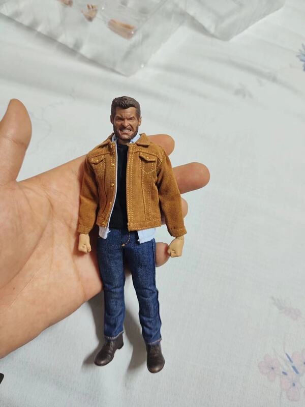 In Stock 1/12 Marvel 6inch Action Figure Wolverine Square Head Body Jacket Jeans Vest Set