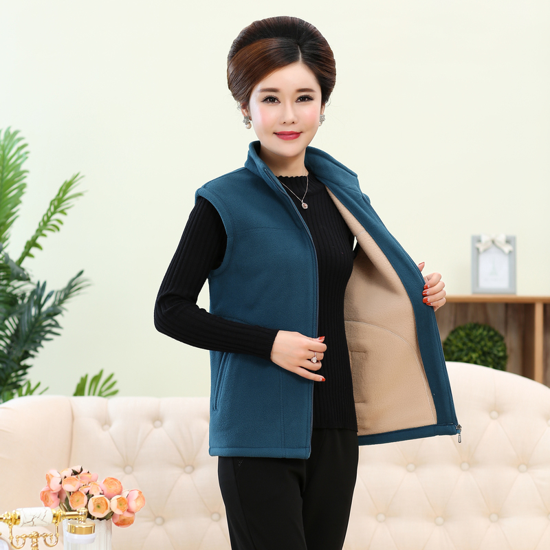 Rocking ấm phụ nữ nhung giáp của vest mùa thu và mẹ chất béo cao cấp mùa đông lấy hấp bên ngoài chiếc áo khoác mặc lớn vai kích thước vết sưng