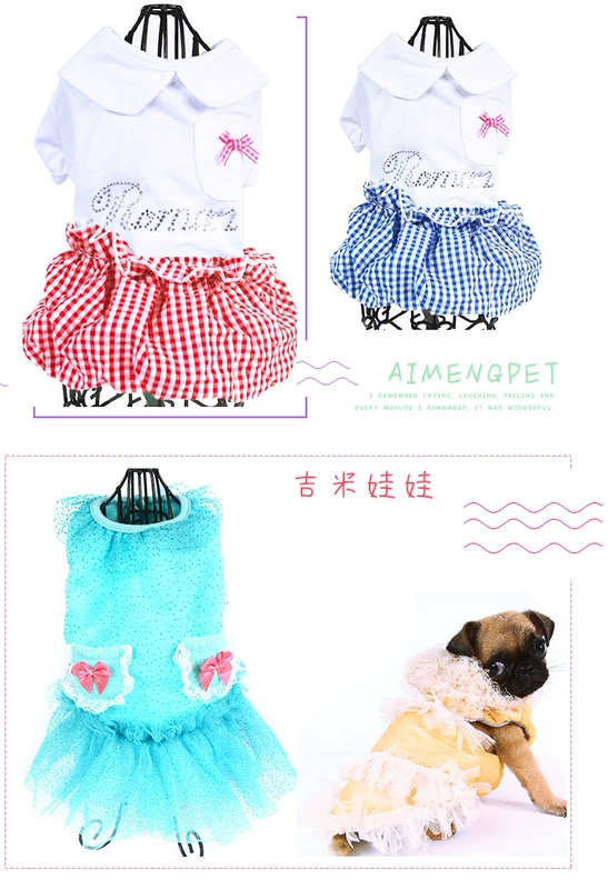 Quần áo cho chó Teddy mùa thu và mùa đông Quần áo gấu Pomeranian cún con chó con Quần áo mèo bốn chân thú cưng chó nhỏ - Quần áo & phụ kiện thú cưng