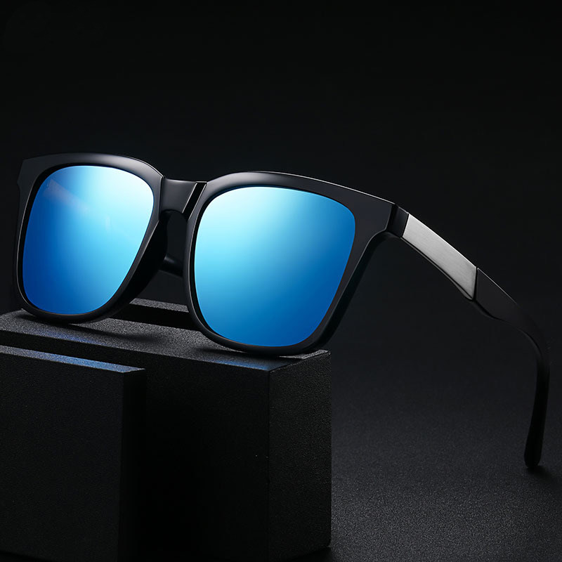 2021 New Polarized Sunglasses Men's European and American Fashion Box Square Rotating Pool Dasulin Appropriate Cut