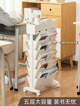 Student classroom with bookshelf three-dimensional floor-to-ceiling high school books textbook storage rack desk side table mobile book stand