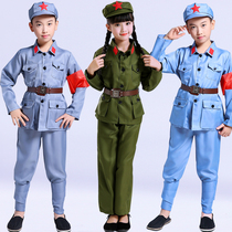 June 1st Childrens Little Red Army Performance Clothing Childrens Day Chorus Performance Costume Patriotic Collective Chorus Reading Primary School