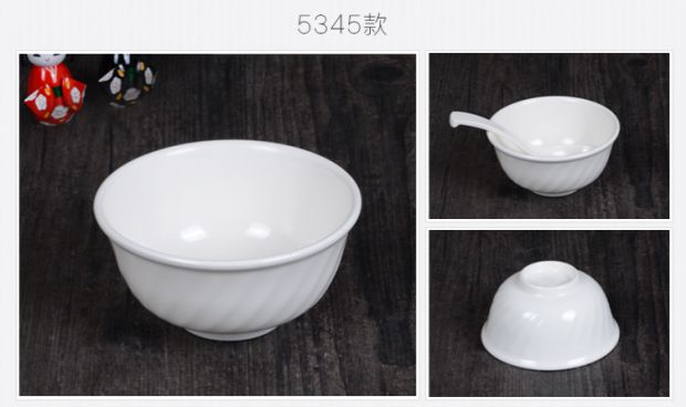 A5 melamine bát melamine bộ đồ ăn bát bát chống vỡ bát thức ăn nhanh miệng bát súp cháo bát nhựa bát nhỏ nhà hàng thương mại bát - Đồ ăn tối bộ chén dĩa sứ
