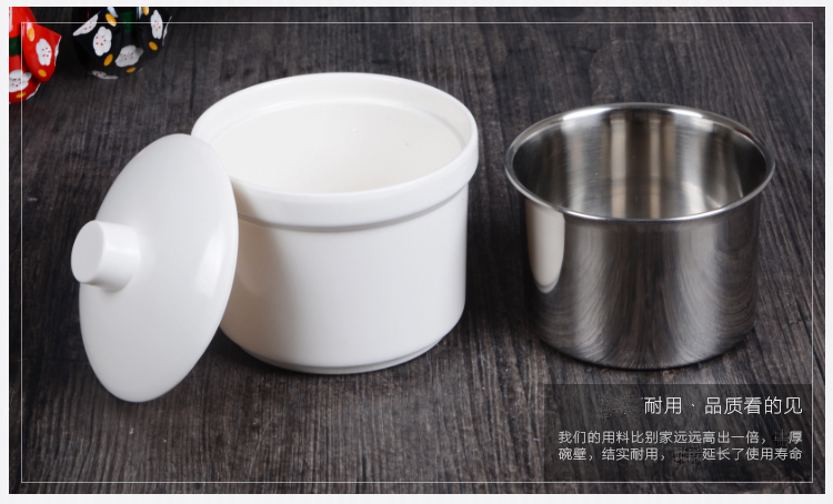 Ẩm thực Nhật Bản Soup Soup Cover Bát Soup White Giả sứ Bát Cover Cup Dao kéo Cover nhựa bộ chén đĩa cao cấp