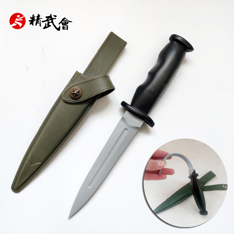 Martial Arts Real Battle Training Rubber Knife Children Plastic Toy Movie Props Short Knife Kitchen Knife Kitchen Knife Axe Unopened Blade