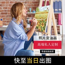 diy digital oil painting photo private custom animation cartoon hand drawn drawing color living room study decompression decorative painting