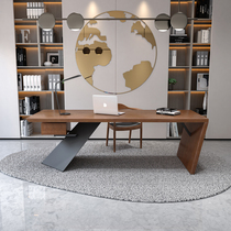 Solid wood desk office boss desk general manager desk industrial wind loft creative desktop computer desk desk desk