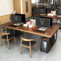 Solid Wood computer desk simple modern Staff Office card holder staff card office 4 person desk desk desk
