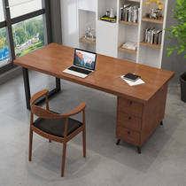 New Chinese desktop computer desk boss desk single solid wood desk staff small office wooden desk