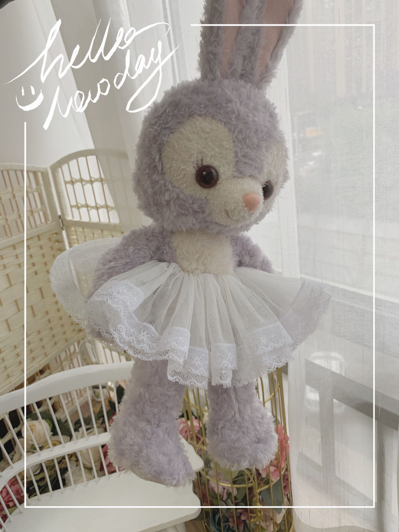 (Xmya) Xingdelu Xingdai rabbit skirt Sydney rose doll handmade cotton doll Lena Bear