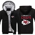 NFL bóng đá Mỹ mùa đông dày cộng với dây kéo nhung cardigan áo len trùm đầu nam 9 # - Thể thao lông cừu / jumper Thể thao lông cừu / jumper