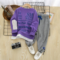 Boy suit Spring and autumn style foreign handsome new guard pants Two sets of boy children CUHK Scout suit