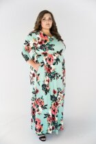 2022 Autumn Floral Dress Long sleeve plus size prom dresses