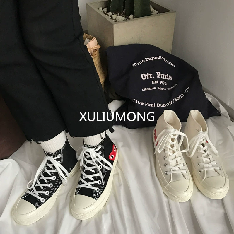 Xu Liumang Hàn Quốc ulzzang tình yêu giày vải nữ hoang dã chụp vài cặp đôi học sinh trung học với đôi giày trắng nhỏ