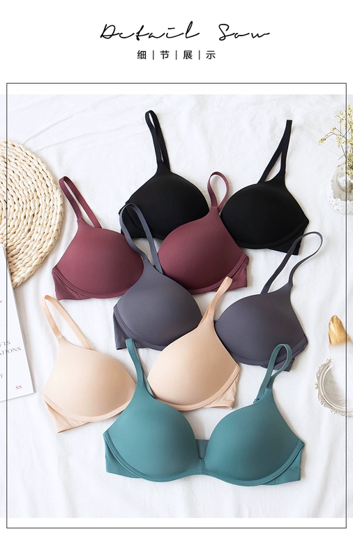 Brassieres không có áo ngực tập hợp lại với nhau phần mỏng mịn màng nhiều màu sắc nhẹ nhàng và nữ sinh ngọt ngào thoải mái đồ lót - Áo ngực thể thao