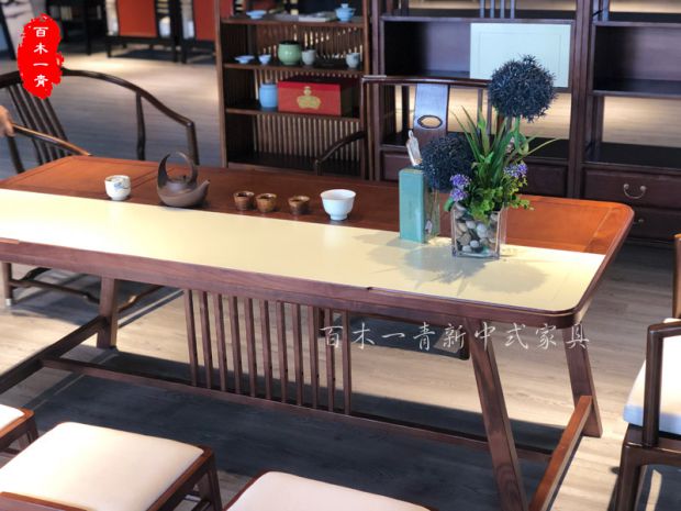 Bàn trà mới kết hợp Trung Quốc Bàn trà gỗ rắn Zen Bàn trà gỗ đơn giản hiện đại Bàn trà phòng trà - Đồ nội thất thiết kế ghế tiffany