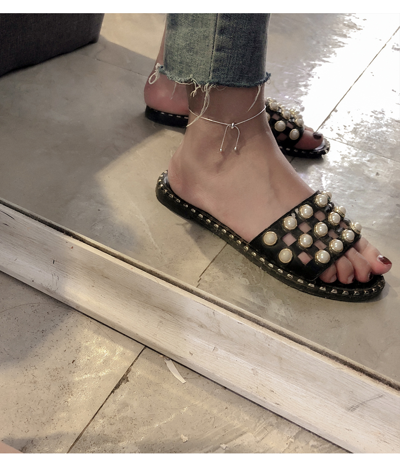 S925 bạc nguyên bản thiết kế hốc đeo tay hai đeo 2019 mới vòng chân nữ phiên bản Hàn Quốc của chàng sinh viên giản dị gợi cảm Sen - Vòng chân lắc chân vàng 18k