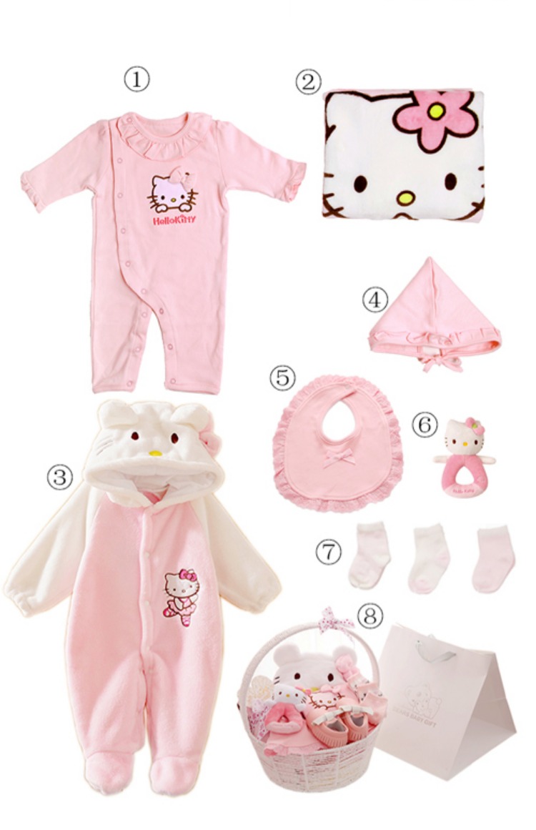Bộ quà tặng mùa thu và mùa đông cho bé bộ romper cotton quần áo trăng rằm phù hợp với jumpsuit quà trăng tròn quà tặng sáng tạo set đồ sơ sinh cho bé gái