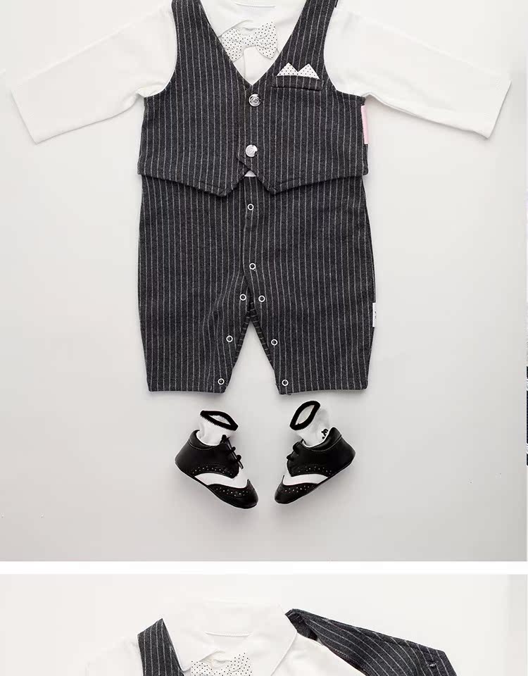 Mùa xuân và mùa thu Boy Baby Baby Quần áo cotton Full Moon 100 ngày Ông già Vest dài tay Quần áo Cotton Hộp quà tặng đồ chơi cho trẻ sơ sinh