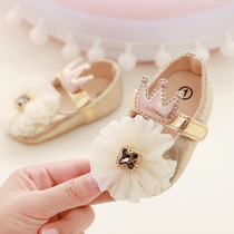  Spring and summer baby shoes Princess shoes 6-9-12 months baby girl soft-soled non-slip shoes Toddler shoes 0-1 year old newborn