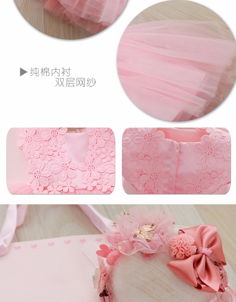 Váy cotton mùa hè cho bé Công chúa váy trăng tròn trăm ngày tuổi Váy quà tặng sơ sinh đồ em bé sơ sinh