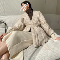 Cui Auner Custom and Apron Wrap Style 90 White Duck Suede Collection Waist Down Clothes Short of winter dress 2021 New ladies