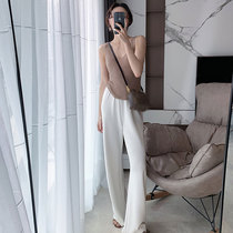 Cui Aunt Cui custom air pants plus hot spring pants wide leg pants womens high waist drape thin casual pants summer