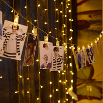 Clip lamp marriage proposal confession romantic star flashing light string decoration photo birthday background wall room layout