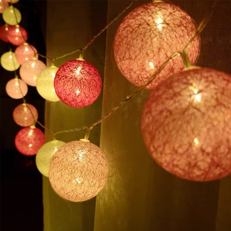 Cotton Thread Ball Light Surprise Room Bedroom Dorm Room Renovation Girls Decoration Placement Props Romantic light to sue for marriage