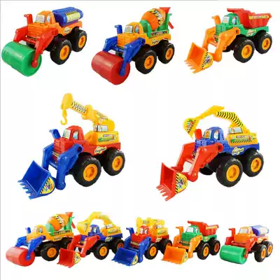 Children's toys Inertial return engineering car set excavator crane mixer excavator Kindergarten small gift