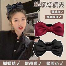 Bow-knot grab clip large fugitive princess shark clip on the back of the head Hepburn style high-end Internet celebrity hair clip headwear