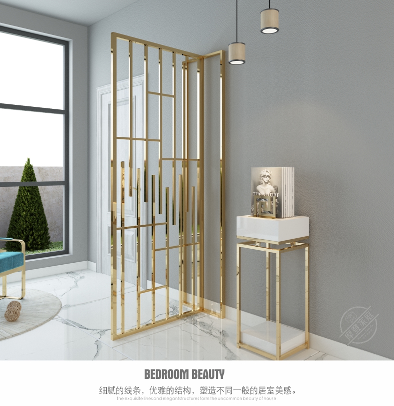 Màn hình kim loại đơn giản phòng khách hiện đại trang trí vách ngăn lối vào hiên nhà hàng mới Trung Quốc inox rỗng - Màn hình / Cửa sổ mẫu song cửa sổ đẹp
