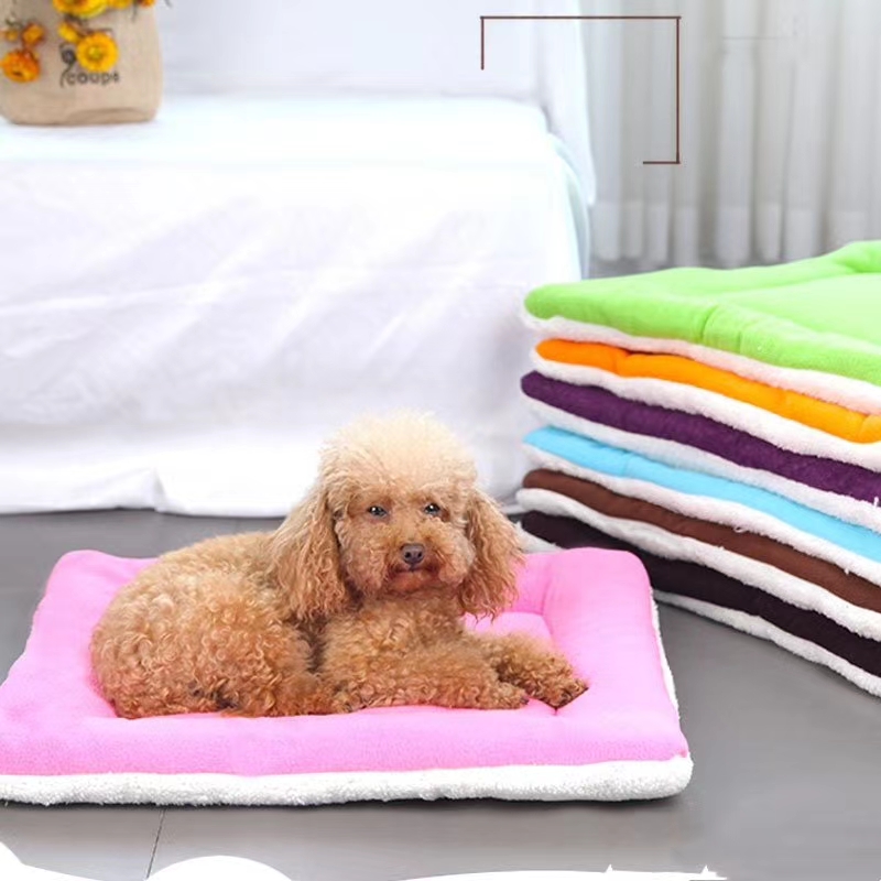 Export pet air conditioning mat Warm cat litter dog kennel mat double-sided pet soft bed cotton mat cat cage mat